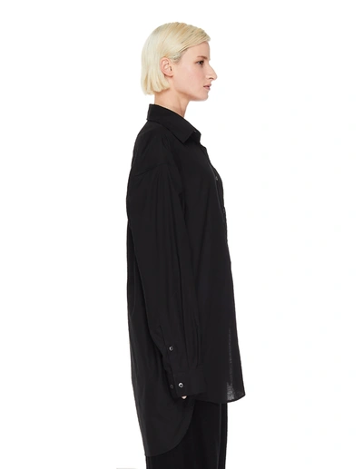 Shop Ann Demeulemeester Elongated Back Shirt In Black