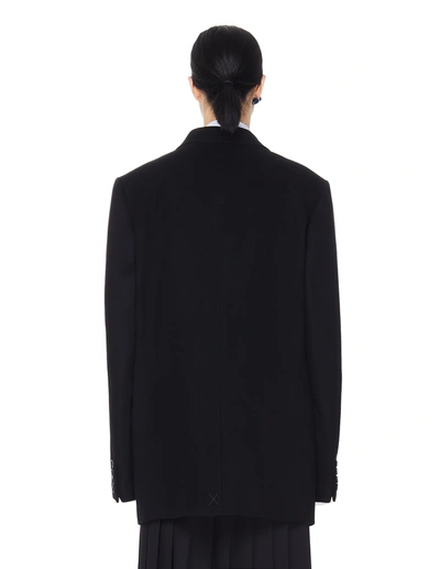 Shop Junya Watanabe Wool Oversize Jacket In Black