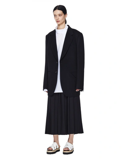 Shop Junya Watanabe Wool Oversize Jacket In Black