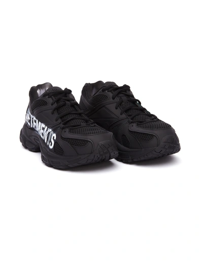 Shop Vetements Spike Runner Sneakers In Black