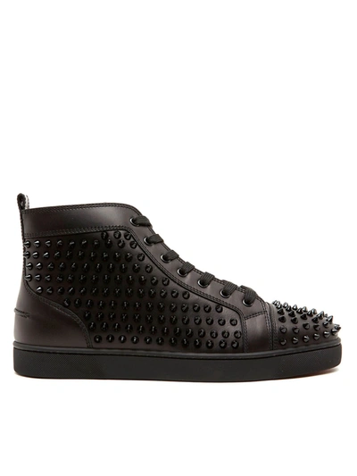 Shop Christian Louboutin Louis Orlato Spikes Sneakers In Black