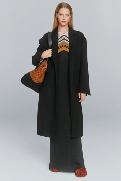 Shop Proenza Schouler Women's Crochet-trimmed Silk-blend Maxi Dress In Black