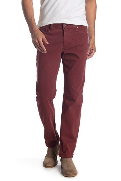 Shop Ag Graduate Tailored Jeans In Tannic Red