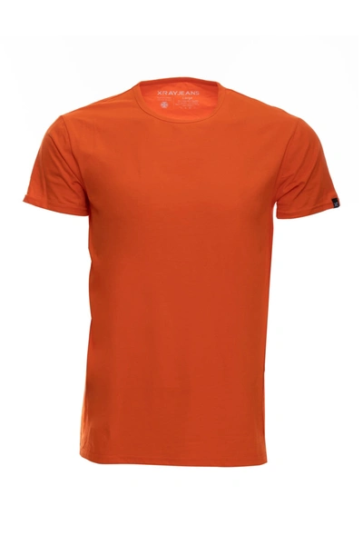 Shop X-ray Xray Flex Crewneck T-shirt In Tangerine