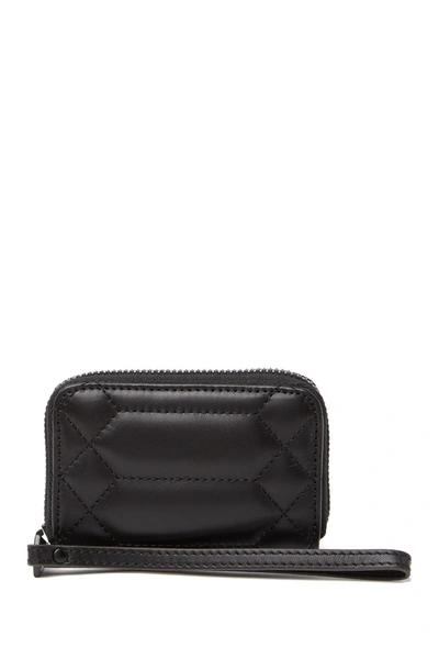 Shop Aimee Kestenberg Zip-around Card Case In Black Quilt