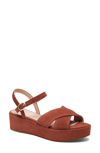 Shop Kate Spade Bunton Platform Sandal In Dark Tawny