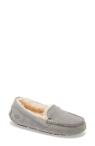 Shop Ugg ® Ansley Water Resistant Slipper In Light Grey Suede