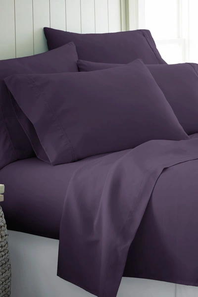 Shop Ienjoy Home Premium Ultra Soft 6 Piece Microfiber Solid Sheet Set In Purple