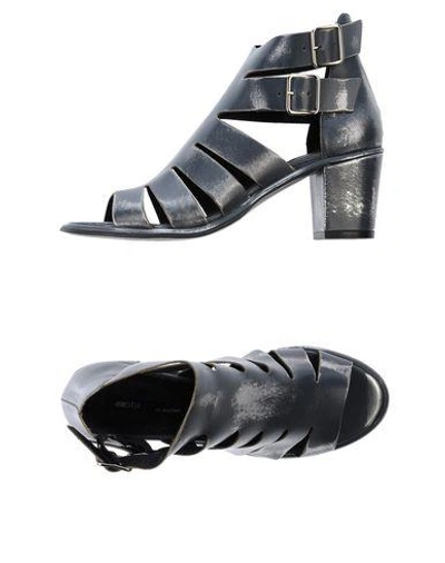 Shop Miista Sandals In Steel Grey