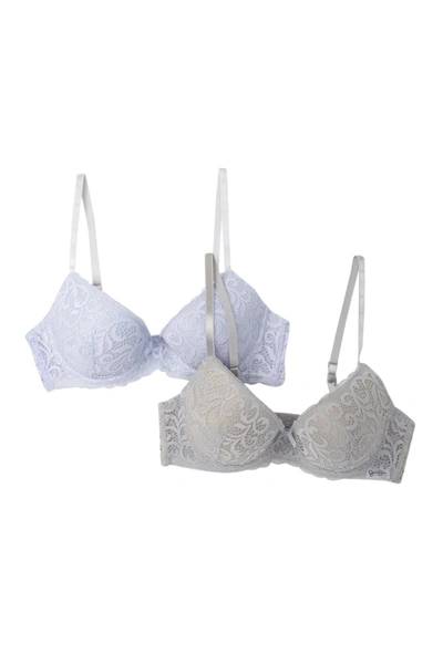 Shop Jessica Simpson Lace Dem Bra In 421 Halogen Blue/alloy