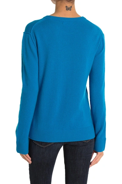 Shop 525 America Cashmere Relaxed Sweatshirt In Elec Teal