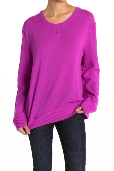 Shop 525 America Cashmere Relaxed Sweatshirt In Elc Purp