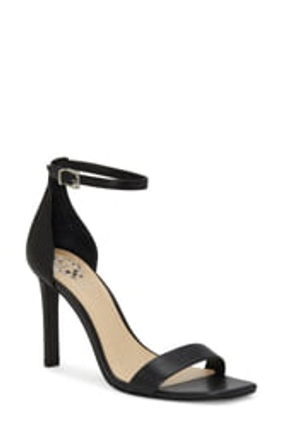 Shop Vince Camuto Lauralie Ankle Strap Sandal In Black Leather