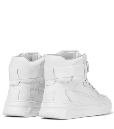 Shop Acne Studios Leather High-top Sneakers In White