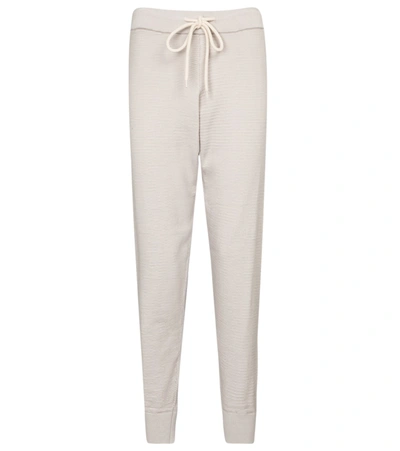 Shop Varley Alice Cotton Knit Sweatpants In Grey