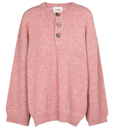 Shop Nanushka Lamee Wool And Alpaca-blend Sweater In Pink