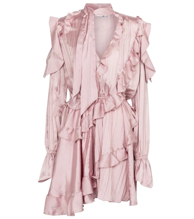 Shop Off-white Ruffled Minidress In Pink