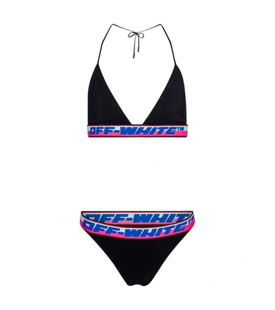 Shop Off-white Triangle Logo Bikini Set In Black