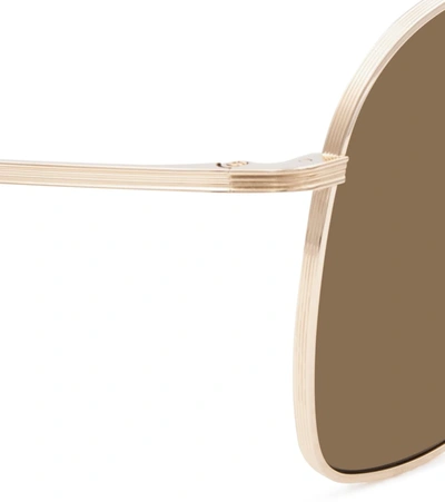 Shop The Row X Oliver Peoples Ellerston Aviator Sunglasses In Gold