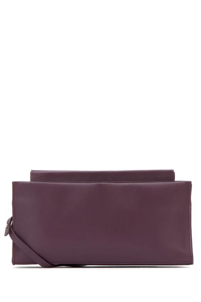 Shop Aesther Ekme Plum Nappa Leather Slope Clutch Nd  Donna Tu