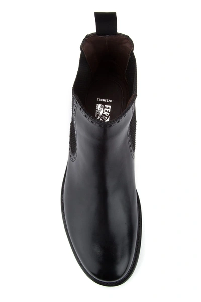 Shop Ferragamo Black Leather Barrow Ankle Boots Nd Salvatore  Uomo 6+