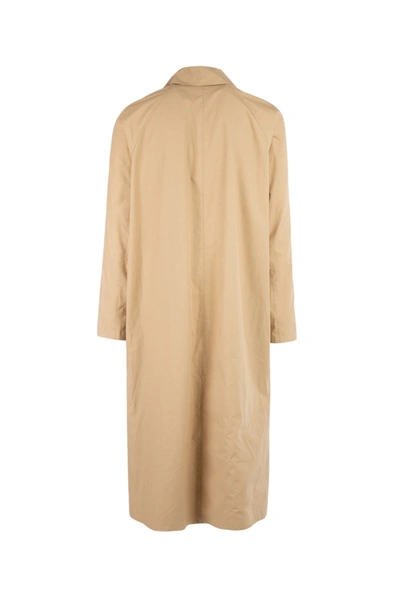Shop Kenzo Beige Cotton Rain Coat Nd  Uomo 48