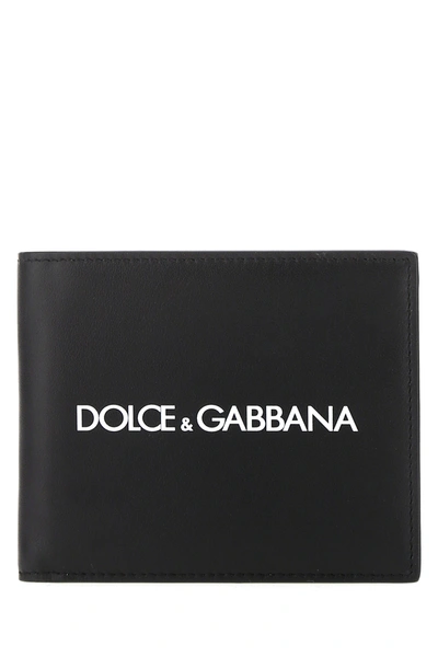 Shop Dolce & Gabbana Black Leather Wallet Black  Uomo Tu
