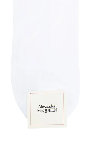 Shop Alexander Mcqueen White Stretch Cotton Blend Socks White  Donna L