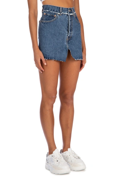 Shop Vetements Slate Denim Mini Skirt Nd  Donna Xs