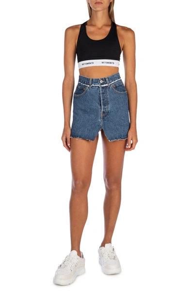 Shop Vetements Slate Denim Mini Skirt Nd  Donna Xs