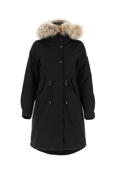 Shop Woolrich Black Cotton Cascade Parka Nd  Donna M