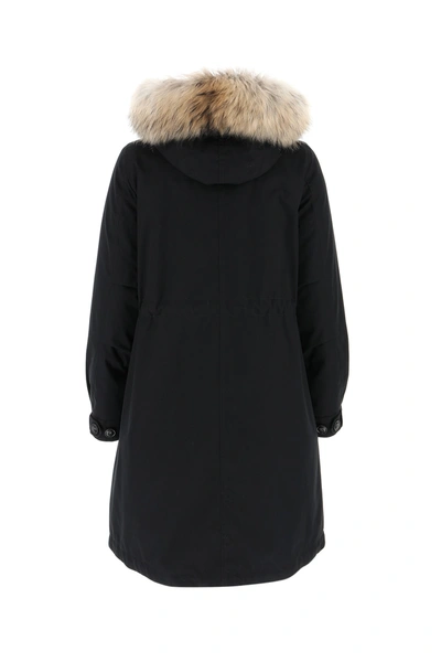 Shop Woolrich Black Cotton Cascade Parka Nd  Donna M