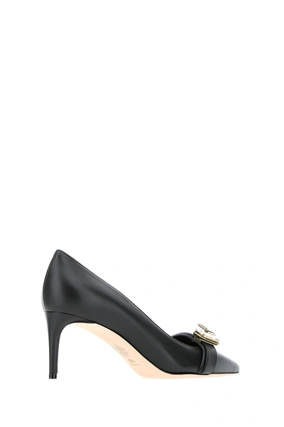 Shop Alexander Mcqueen Black Leather Pumps Nd  Donna 40