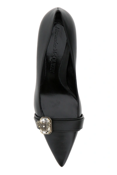 Shop Alexander Mcqueen Black Leather Pumps Nd  Donna 40