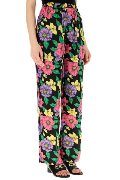 Shop Balenciaga Printed Polyester Wide-leg Pant Nd  Donna 42f