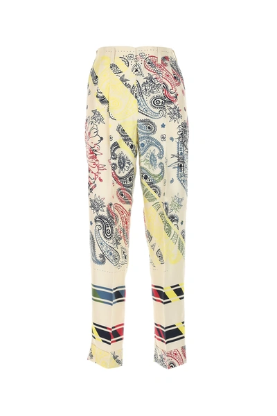 Shop Golden Goose Printed Silk Wide-leg Pant Nd  Deluxe Brand Donna 40