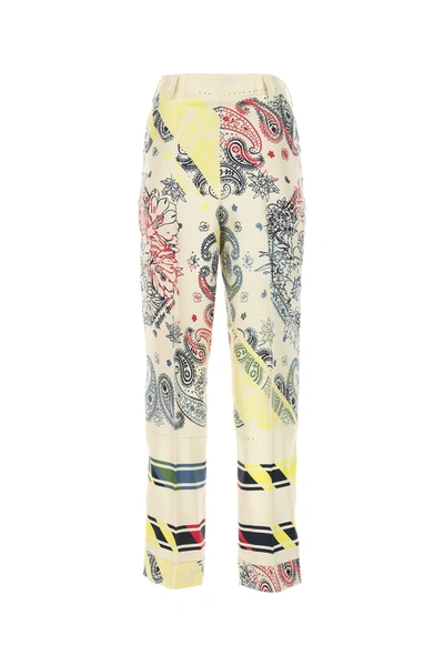 Shop Golden Goose Printed Silk Wide-leg Pant Nd  Deluxe Brand Donna 40