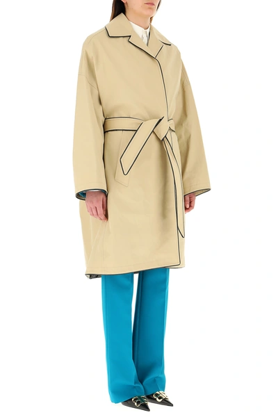 Shop Balenciaga Beige Gabardine Coat Nd  Donna 36f