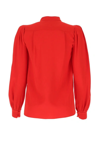 Shop Givenchy Red Crepe Blouse  Nd  Donna 34f