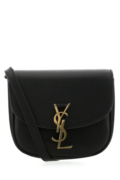 Shop Saint Laurent Black Leather Medium Besace Shoulder Bag Nd  Donna Tu