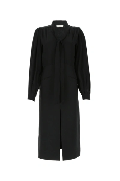 Shop Givenchy Black Silk And Wool Dress  Nd  Donna 36f