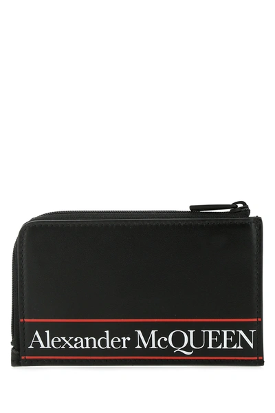 Shop Alexander Mcqueen Black Leather Wallet Nd  Uomo Tu