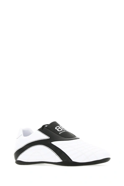 Shop Balenciaga Two-tone Synthetic Leather Zen Sneakers Nd  Uomo 45