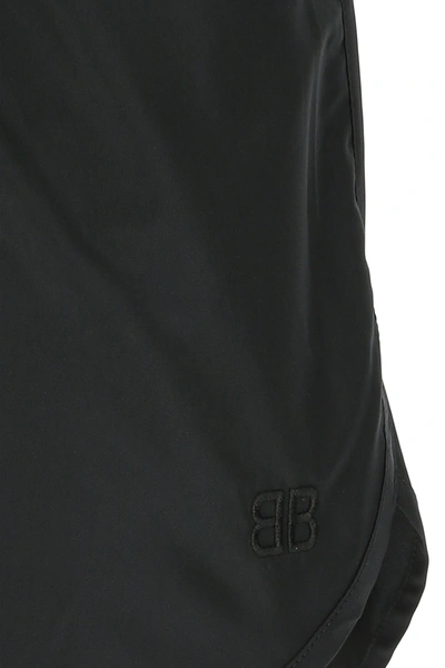 Shop Balenciaga Black Polyester Blend Shorts Nd  Uomo 48