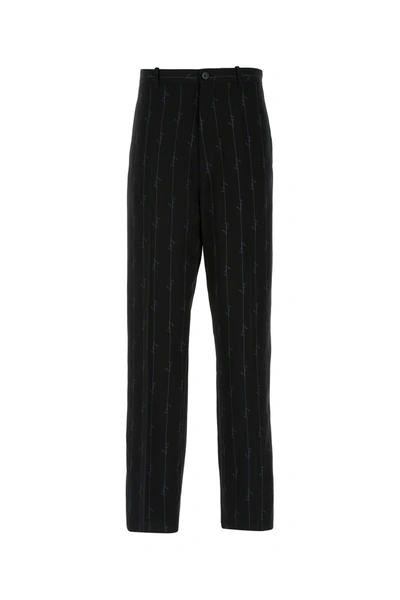 Shop Balenciaga Embroidered Polyester Wide-leg Pant Nd  Uomo 44