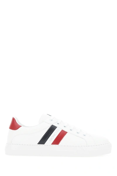 Shop Moncler White Leather Ariel Sneakers Nd  Donna 40