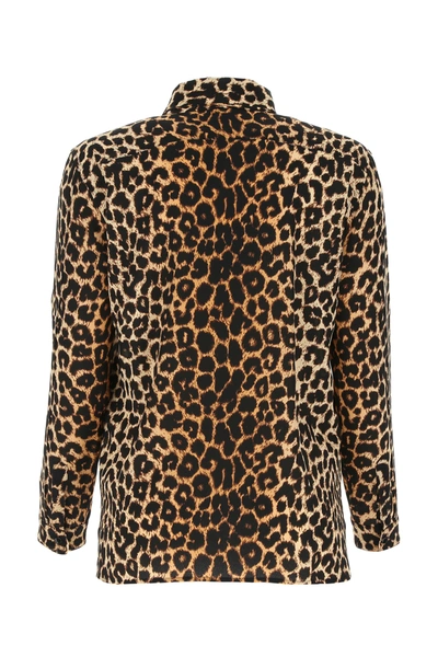 Shop Saint Laurent Printed Silk Blouse  Nd  Donna 40f