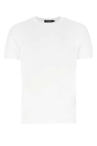 Shop Dolce & Gabbana White Jersey T-shirt Nd  Uomo 52