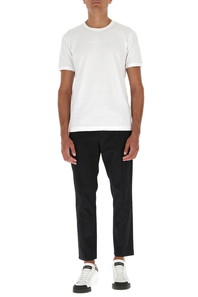 Shop Dolce & Gabbana White Jersey T-shirt Nd  Uomo 52