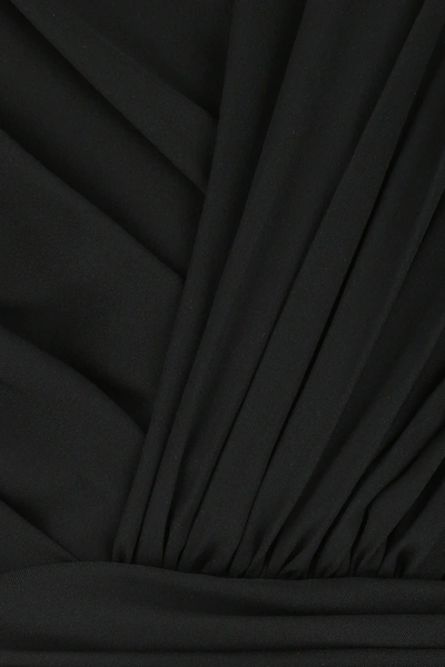 Shop Alexandre Vauthier Black Stretch Silk And Stretch Viscose Long Dress Nd  Donna 40f